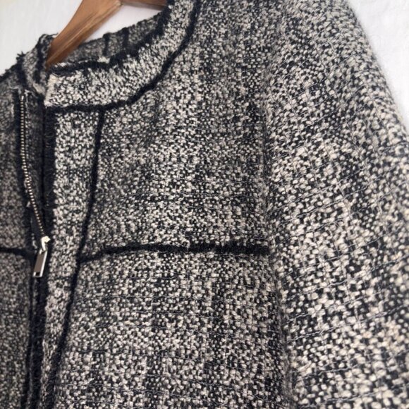 Isabel Marant Etoile $430 Laura Wool Blend Tweed Zip Jacket, 40, Classic - Picture 4 of 9